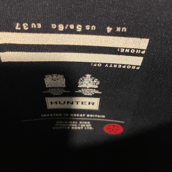 HUNTER  Rain Boots  - Black- Size EU 37 - Picture 5 of 5